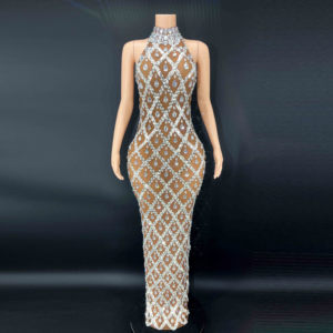 Novance Y2360-I Alibaba-Online-Shopping <span class=keywords><strong>Robe</strong></span> <span class=keywords><strong>de</strong></span> soirée scintillante en maille marron diamantée, dernière collection <span class=keywords><strong>pour</strong></span> femmes, Vestidos <span class=keywords><strong>De</strong></span> Dama <span class=keywords><strong>De</strong></span> Honra - Product Image 1