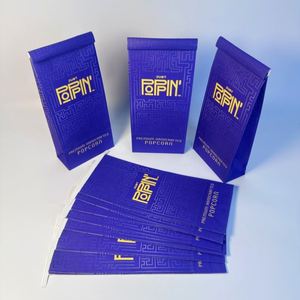 Sacs à collation en papier kraft personnalisés avec logo, doublure anti-graisse et fermeture à lien métallique pour pop-corn, lait et restauration rapide lors d'événements cinématographiques - Product Image 4