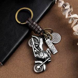 Creative Pendant Keychain Airplane Motorcycle Car Bicycle Punk <b>Key</b> <b>Chains</b> Retro Cowhide Pendant Alloy Metal <b>Key</b> <b>Chains</b> - Product Image 3