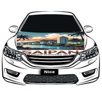 Protection de capot de voiture personnalisée à thème distinctif de Saipan, résistante à l'usure, pour activités de défilé en extérieur