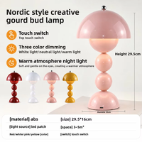 Lampe de table LED à intensité variable avec commande tactile, alimentée par batterie 5V, en ABS de style nordique - Utilisation pour chambre à coucher/mariage/bureau - Lumière ambiante toujours brillante