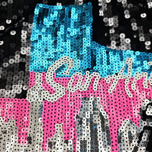 New Wholesale Customized Oversize Black <strong>Sequin</strong> <strong>Crop</strong> <strong>Top</strong> for San Antonio Women - Product Image 4