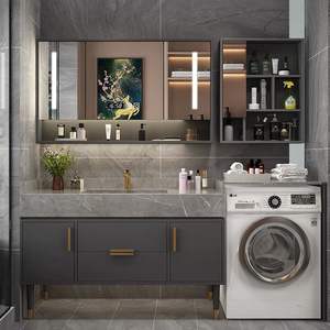 <span class=keywords><strong>Lavadora</strong></span> Gabinete integrado Gabinete de baño Luz Gabinete de <span class=keywords><strong>lavabo</strong></span> de inodoro de lujo Personalizado - Product Image 4