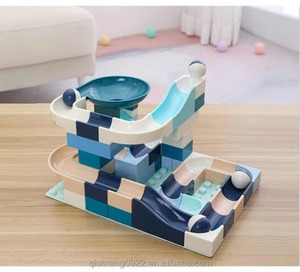 80 Miếng Khối Đá Cẩm Thạch Cuộc Đua Chạy Tương Thích Xây Dựng Khối Phễu Trượt Khối DIY Gạch Đồ Chơi Cho Trẻ Em - Product Image 4