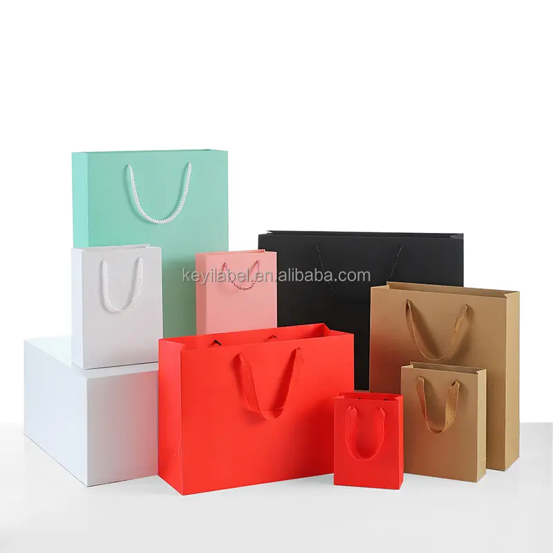 紙袋メーカー卸売再利用可能な折りたたみ式高級紙ショッピングバッグ