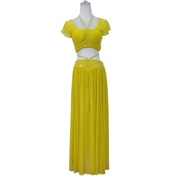Robe de danse latine pour femmes, bretelles spaghetti, dos nu, tenue de danse sexy pour le tango, tenue d'entraînement pour la danse de salon ou la danse du ventre