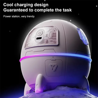 Veilleuse d'astronaute Usb 1200mah diffuseur d'eau électrique Capsule spatiale d'astronaute humidificateur d'aromathérapie pour enfants cadeaux