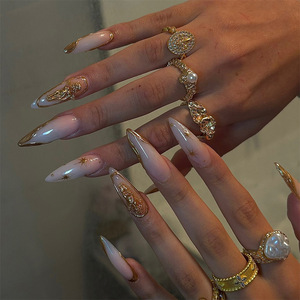 Etichetta privata ABS materiale farfalla rotonda mandorla 3D Soft Gel stampa su Nails Design <span class=keywords><strong>per</strong></span> applicazione di posizione speciale - Product Image 6