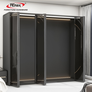 Temax 2026 TM037L Nouvel ensemble <span class=keywords><strong>de</strong></span> roulettes pliantes à cadre en aluminium pour portes coulissantes <span class=keywords><strong>de</strong></span> meubles et armoires - Product Image 3