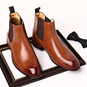 Bottes Chelsea à enfiler de couleur unie, haute qualité, grande taille, vente chaude 2025, bottes de luxe pour hommes - Product Image 4