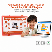 Set de Juguetes Educativos STEM con IA, ESP32-S3, Bloques de Construcción con Programación Gráfica Scratch y Python, Kit de Sensores para Estudiantes de Secundaria