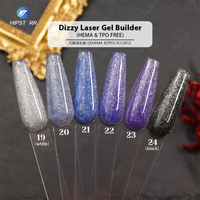 Gel d'extension d'ongle laser sans TPO Gel d'extension de paillettes scintillantes colorées sans Hema Constructeur de gel d'égalisation de paillettes argentées