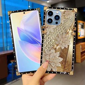 Gran oferta de funda de teléfono móvil de TPU cuadrada galvanizada con estampado de diamantes para <span class=keywords><strong>Samsung</strong></span> A25 A05S A14 A34 A24 A15 A54 A13 A73 - Product Image 1