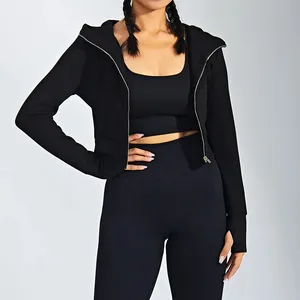 Women's Compression Jackets Custom Zip up Thick Hoodie Plus Size Hoodies for Girls