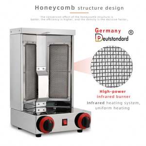 Deutatandard <span class=keywords><strong>allemand</strong></span> Machine à doner <span class=keywords><strong>kebab</strong></span> à gaz rotative automatique Machine à griller pour poulet Shawarma à vendre - Product Image 2