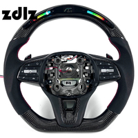Volant en fibre de carbone LED personnalisé avec palettes de changement de vitesse pour Genesis G70 GV70 2017 2018 2019 2020 2021