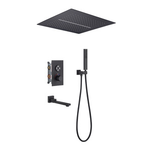 Modern Concealed Wall Mounted Ceiling <b>Shower</b> <b>Set</b> With Rainfall And Waterfall Function For Villa Bathroom - Product Image 4