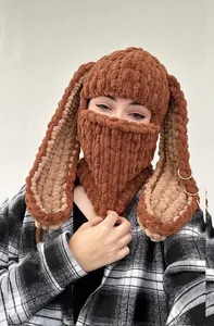 2025 <strong>Customized</strong> Knit Bunny <strong>Balaclava</strong> Mask <strong>Balaclava</strong> for Skiing <strong>Balaclava</strong> Women Knit Hat with Ears - Product Image 4