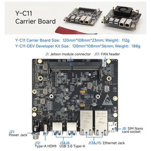 คอมพิวเตอร์อุตสาหกรรม Orin NX8G-128G 117T แบบฝังตัว พร้อมพอร์ตอีเธอร์เน็ตคู่ AI Industrial PC Plink 11F1E2-ONX8G-128G คอมพิวเตอร์ฝังตัว - Product Image 4