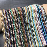 Perles de pierres précieuses naturelles pour bricolage en gros 2mm/3mm petites perles rondes lisses en vrac pour la fabrication de bijoux