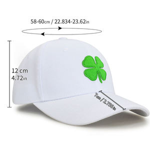 Casquettes de baseball classiques réglables personnalisables – Casquette brodée avec logo feuille style hip-hop et patch hipster - Product Image 6