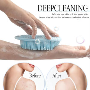 Wholesale Silicone Shower Sponge Dry Bath Towel Body Scrubber for Cleaning - Product Image 2