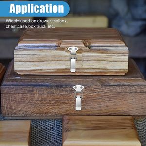 Hm3109 Mini mùa xuân nạp khóa Chốt chuyển đổi Hasp khóa chốt bắt hasps kẹp cho hành lý trường hợp bằng gỗ hộp công cụ - Product Image 5