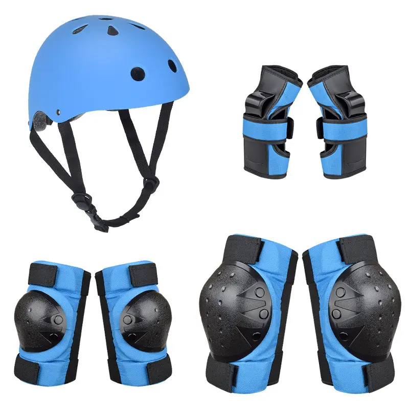 Équipement de protection pour le sport, coudières, genouillères, casque pour Skate à roulettes, équipement de sécurité en usine, 7 pièces