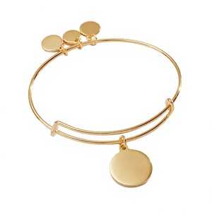 Bracelets joncs tendance en laiton plaqué or 18 carats, étanches, géométriques, pour femmes - Product Image 2
