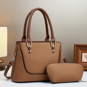 Bolso de hombro cruzado para <span class=keywords><strong>mujer</strong></span> con cremallera y patrón tejido, conjunto de dos piezas con contraste de color, gran capacidad, para el día a día, novedad 2026 - Product Image 4