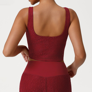 Nuis Mujer Sexy Encaje Sin mangas Deportes Otoño Nuevo Entrenamiento de baile Fitness Camisola Transpirable Característica - Product Image 3