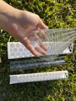 Pôle en plastique transparent haute transparence en PP anti-UV de 24 pouces pour Pothos et plantes d'intérieur