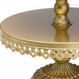 Support à gâteau en métal tendance avec des courbes élégantes, rehausse le style des pâtisseries et des desserts à la maison - Product Image 1