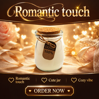 Bougie parfumée en verre avec couvercle en liège rustique, cire de soja, aromathérapie, décoration d'intérieur, cadeau pour mariage, centre de table