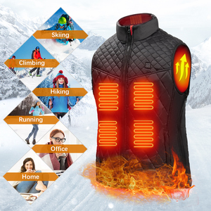 2023 nouveau Design femmes coupe-vent 8 zones chauffé hiver Jaet tissu thermique réglable maison utilisation extérieure fièvre gilet Gilet - Product Image 3