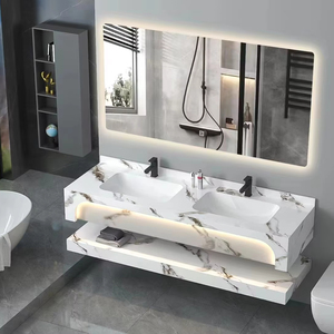 Mueble de Baño Flotante de Lujo para Hotel, con Lavabo de <span class=keywords><strong>Roca</strong></span> de Pizarra, Venta al Por Mayor de Fábrica - Product Image 6