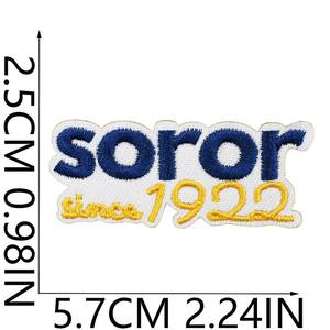 热卖新款蓝色1920 1922德尔塔西格玛 θ 黑色女孩联谊会主题刺绣补丁铁 - Product Image 6