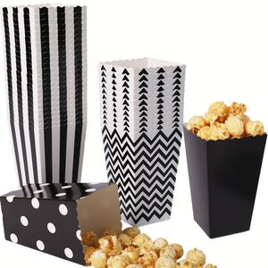 Cajas de Palomitas Rojas a Rayas - Mini Contenedores de Papel para Palomitas y Dulces para Fiestas de Carnaval, Suministros para Fiestas de Noche de Cine - Product Image 3