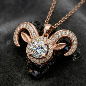 Collar de Lujo Personalizado en Plata, Oro de 10K/14K/18K, Chapado en Oro, con Diamante Cultivado en Laboratorio CVD IGI/HPHT, Clásico, para Regalo de Compromiso, Cadena para Suéter - Product Image 1