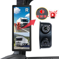 Système de rétroviseur électronique pour bus et camion de 12,3 pouces, enregistreur DVR H.265, moniteur, caméra latérale AHD 2 canaux BSD