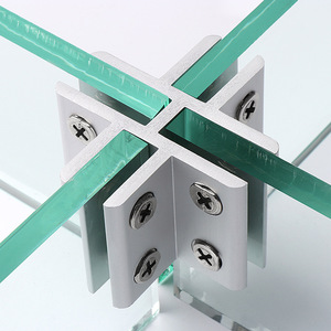 Supports de fixation en alliage d'aluminium pour verre JINT-153 – Accessoires durables pour la connexion de cloisons vitrées - Product Image 3