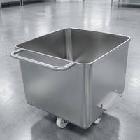 Chariot à viande industriel économique en acier inoxydable avec conception de nettoyage facile pour usine agroalimentaire