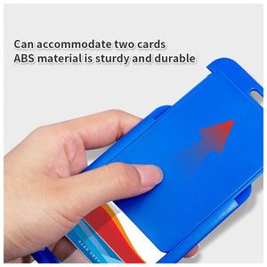 Custom Portable <b>Polyester</b> Black Silk Screen Printing Card Holder for Office - Product Image 6