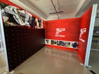 Kotak Lampu LED Warna Trendi dengan Lampu Latar Belakang, Kedalaman 60mm, Poster Banner Portabel yang Dapat Ditukar, Dinding Stan Pameran Modular Aluminium