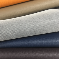 Tissu souple en cuir PVC artificiel gaufré de couleur orange 1.0mm Imitation cuir Rexine pour vêtements et rembourrage de voiture