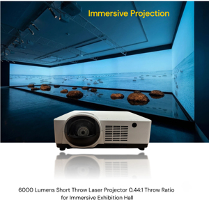 <span class=keywords><strong>Projecteur</strong></span> laser 3LCD haute luminosité 6000lm, source lumineuse 0.44, affichage vidéo professionnel <span class=keywords><strong>pour</strong></span> exposition d'art numérique - Product Image 4