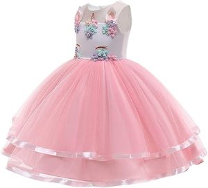Princess <strong>Dress</strong> <strong>up</strong> <strong>Unicorn</strong> &amp; Fairy Costume with Headband for Girls Birthday Party Gift Set - Product Image 3