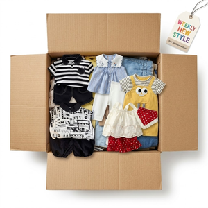 Lots de vêtements d'été pour enfants, mixtes, en polyester et coton, tailles variées, vente en gros, ensembles de 2 pièces, liquidation de stock - Product Image 1