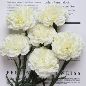 Fiore <span class=keywords><strong>di</strong></span> Garofano Artificiale Grande in Seta <span class=keywords><strong>per</strong></span> Decorazione Tavolo Casa, Laurea, <span class=keywords><strong>Halloween</strong></span>, Matrimonio, Festa, Festa della Mamma - Product Image 3