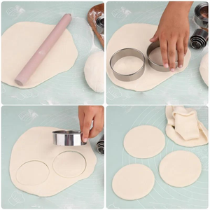 Anneau mousse rond en acier inoxydable 11 pièces ensemble gâteau cuisson Biscuit moule oeuf tarte peau pression boulette emballage Cutter - Product Image 3